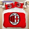 AC Milan Pattern Bedding Quilt Set Quilt Cover Pillowcase Home Decoration Birthday Gift (1 * duvet cover + 2 * pillowcase, without core)