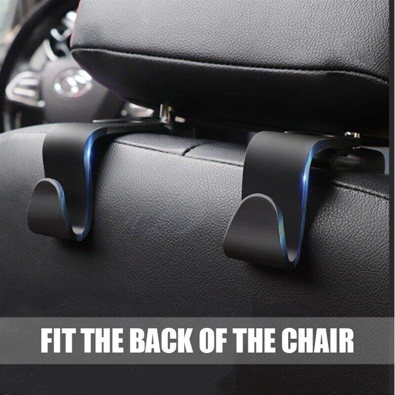 1/2/4 Pcs Universal Car Seat Hooks Auto Headrest Back Seat Hook Vehicle Storage Hanger for Handbags Grocery Bag Car Interior Accessories