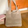 Wool Large Capacity Knit Bag Shoulder Shopping Bag for Women Cotton Cloth Girls Tote Shopper Bag Female Handbag Crochet Bag