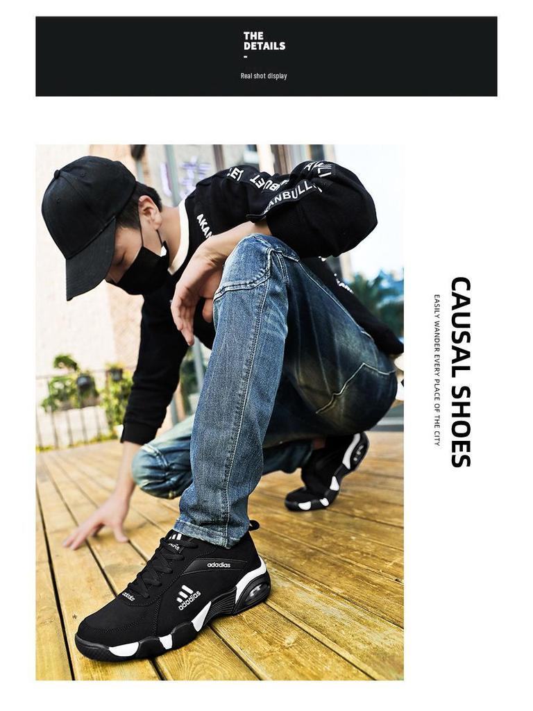 Мужские водонепроницаемые беговые кроссовки Adidas 2025 из кожи и сетки - Повседневные, Модные, Универсальные, Легкие и Официальные.