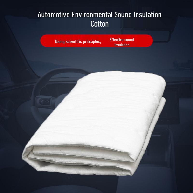 White Windsor Soundproofing Flame-Retardant Cotton for Car Insulation - Ideal for Doors, Floor, and Trunk