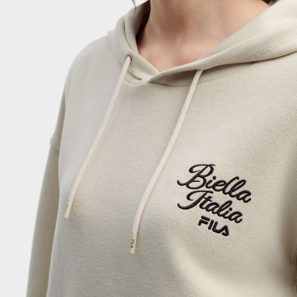 Fila Оригинальная Модная Личность Трендовый Минималистичный Ретро Спортивный Повседневный Удобный Универсальный Худи Женские худи Миндальный Хаки F11W619212FBG