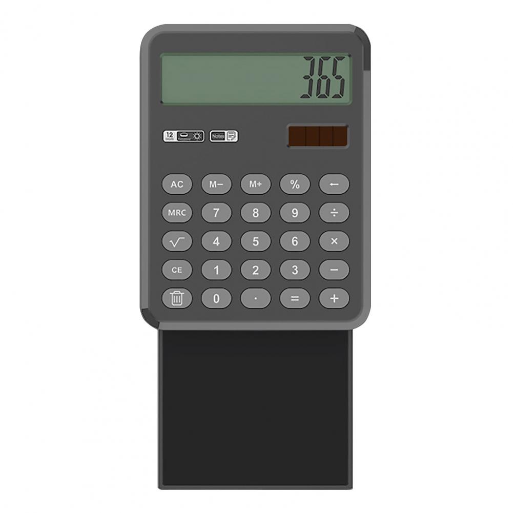 Creative Digital Writing Tablet Calculator Multifunctional Solar Pull-out LCD Handwriting Board 12-Digit Calculator Office