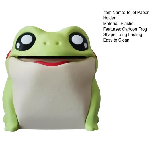 Диспенсер для туалетной бумаги Лягушка Веселый интерактивный откидной живот 3D-печать Контейнер для рулонной бумаги Коробка для салфеток Лягушка Украшение для ванной