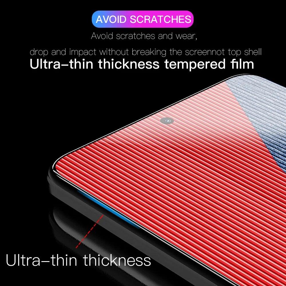 KEYSION Полное покрытие из закаленного стекла для Xiaomi POCO X6 X6 Pro 5G HD, защитная стеклянная пленка для экрана для POCO M6 Pro 4G M6 Pro 5G