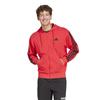 Adidas Essentials French Terry Hoodie KTE94 Pure XL 3-Stripes Full-Zip Men's Ruby/Black (JD1876)