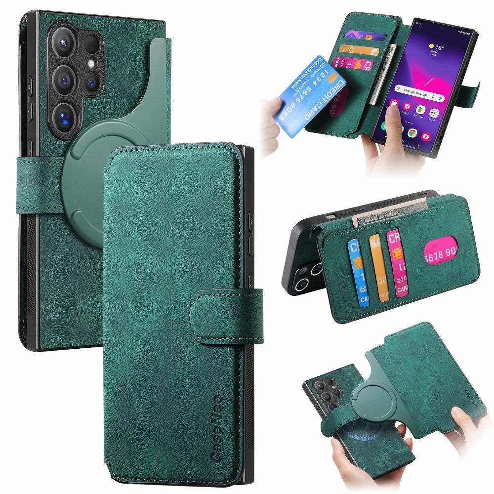 Чехол-книжка с магнитным кошельком для Samsung Galaxy S25 S24 Ultra S22 S23 FE S21 A56 A35 A26 A16 A55 A54 A35 A25 A05S A05