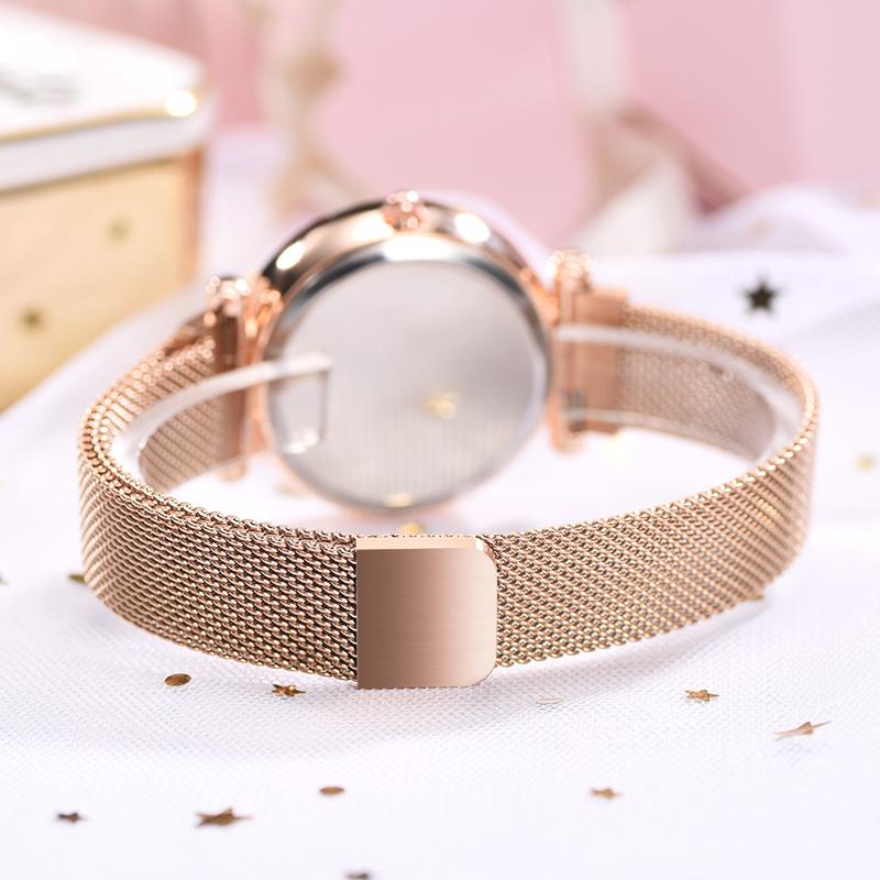 Reloj Mujer женские модные часы со звездным небом для женщин платье магнитная пряжка сетчатый ремень кварцевые часы Zegarek Damski