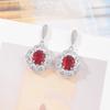 Light Luxury Fashion Temperament Full Diamond Earrings 925 Silver Needle Earrings Inlaid With Zircon Earrings, Multi-Color