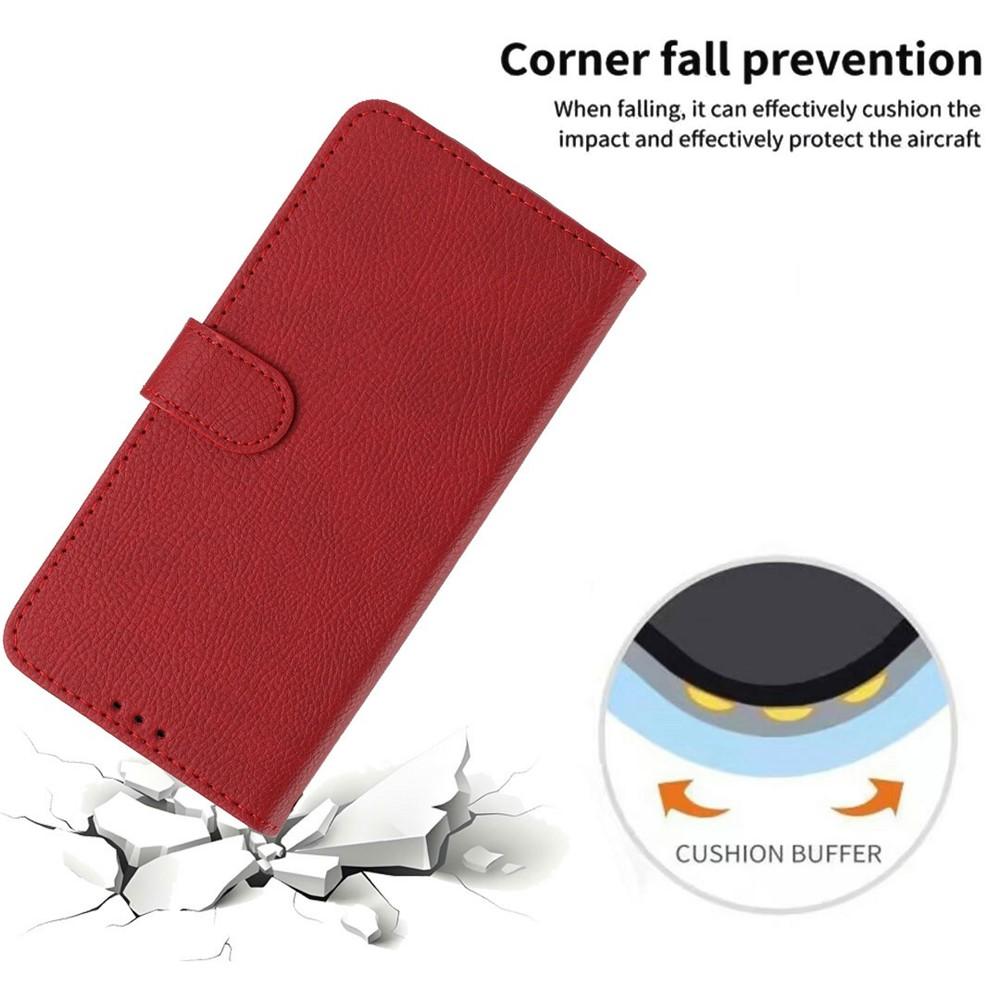 Wallet Case for iPhone 16 Pro - Leather/PU, Red, With Card Holder