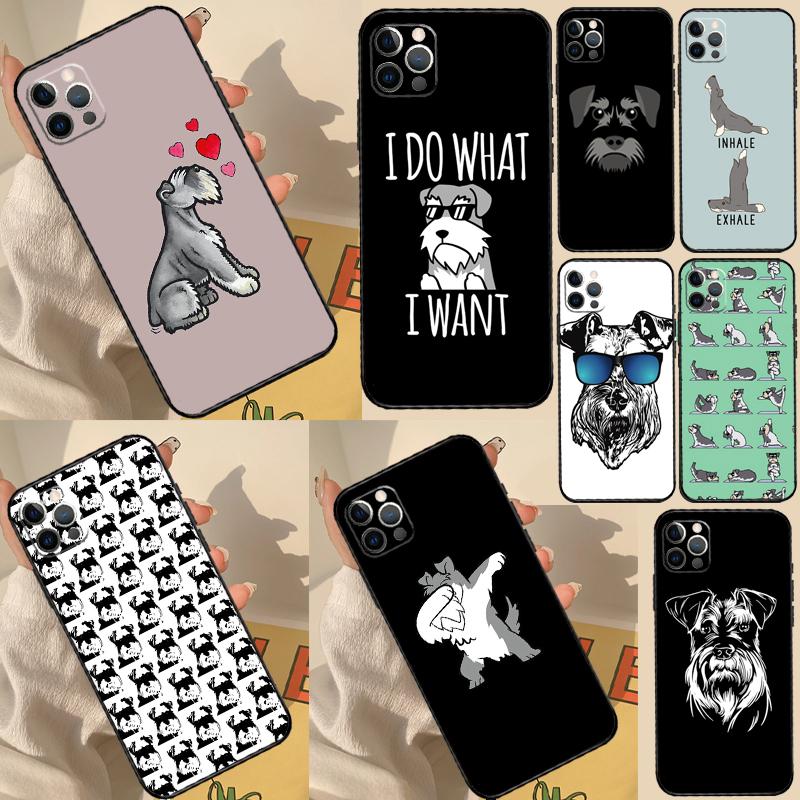 Cartoon Schnauzer Dog Phone Case For Samsung Galaxy S25 S26 Ultra S20 S21 S22 S23 S24 Plus S10 S25 FE Back Cover