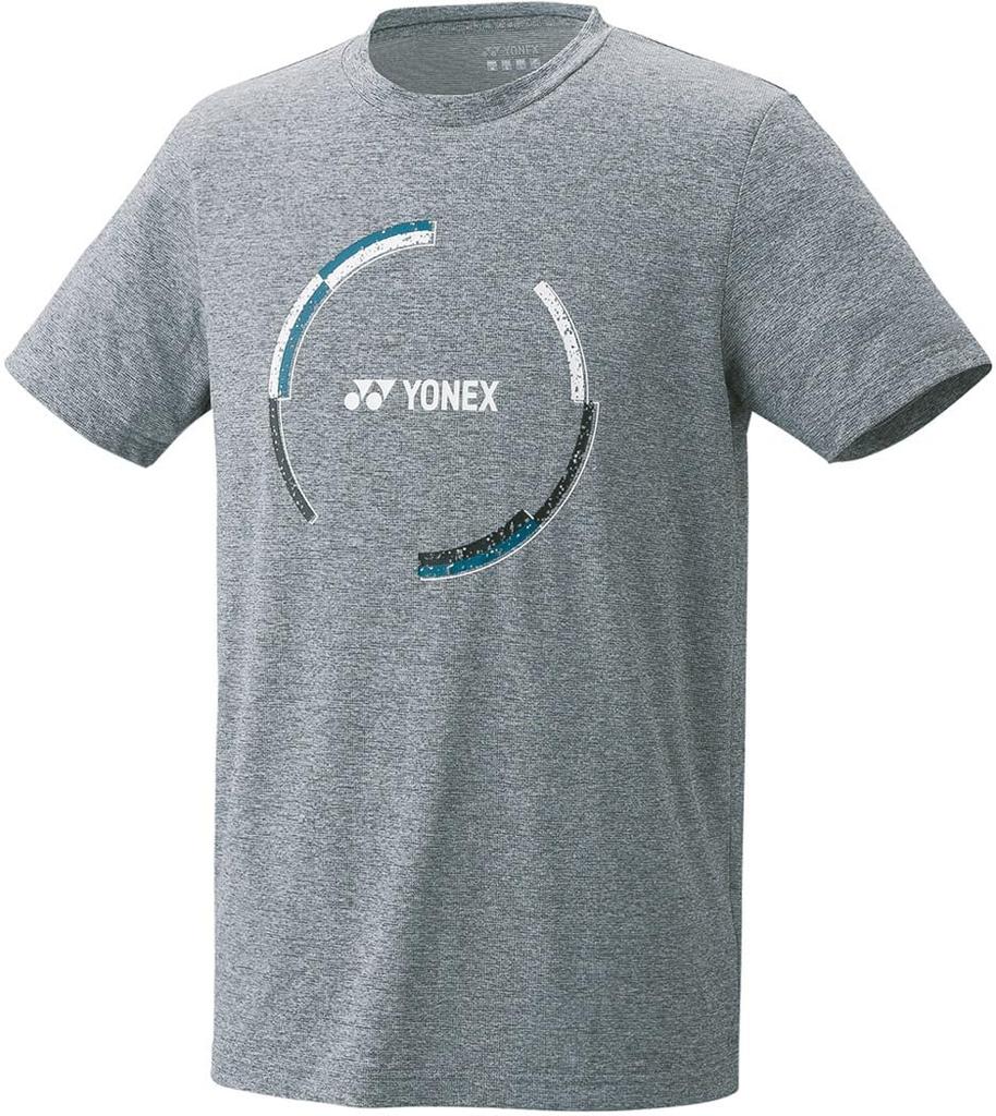 Yonex Short Sleeve Dry Gray Size M T-Shirt (Fit Style), (010),