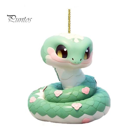Подвесной кулон в виде змеи, животное, рождественская елка, украшение для автомобиля, акриловое, милое, зеркало заднего вида автомобиля, украшение для деревьев, окон, дверей, стен
