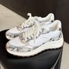 Genuine Leather Cushion HIMIKO Himiko Combination Design Sneakers 607005 Gray 225
