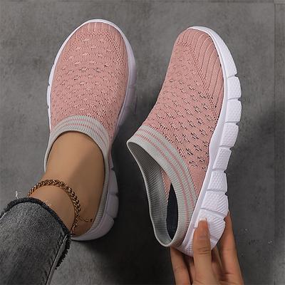 Модные женские весенне-летние новые повседневные туфли больших размеров для ходьбы, полутраловые дышащие мокасины, легкие модные женские туфли