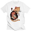 Catana T Shirts 90s Vintage Japan Aesthetics Tops Funny Cartoon Cat Print Tee Women Men Fashion Short-sleev Tees Shirt
