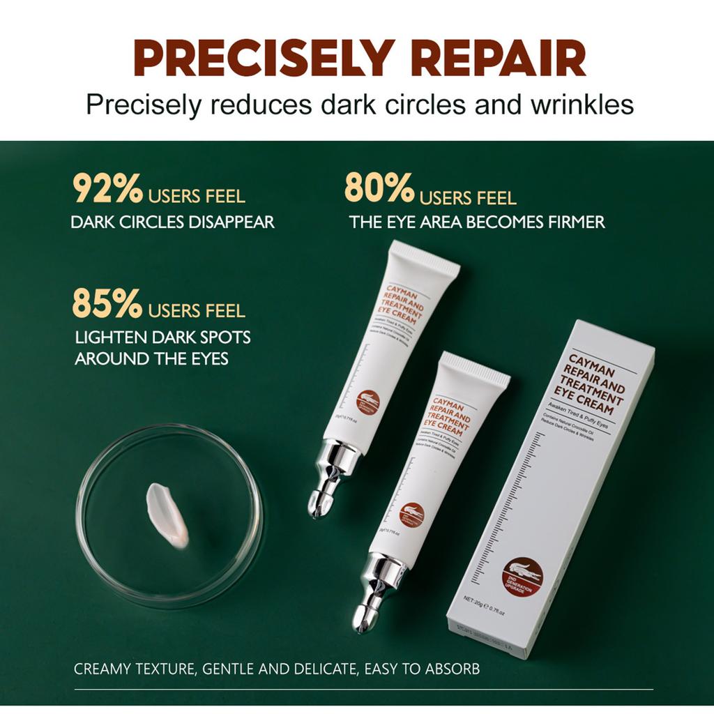 Антивозрастной крем для глаз Крем для глаз с протеинами кайманового шелка от морщин, тонких линий, темных кругов, отечности и мешков, 20 г