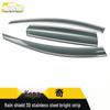 Captiva Stainless Steel 3D Rain Guards with Bright Trim - Car Accessory Sticker