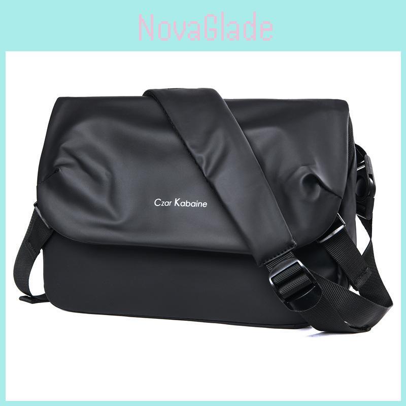 Mens Waterproof Messenger Bag With Durable Leather Film For Cycling And Daily Use