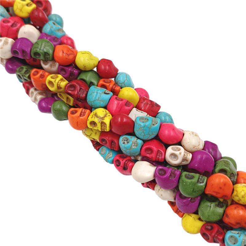 Череп Крест Цветок Плоские Бусины Луна Искусственные Бирюзовые Бусины-Проставки DIY Браслет Ожерелье Аксессуары