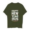 Women's Fashion 2026 New Year Printed Round Neck Short Sleeve Top