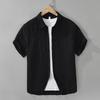 Summer Shirts for Men Harajuku Style Green Short Sleeve Shirt Daily Men's Casual Shirt Light Weight Tops