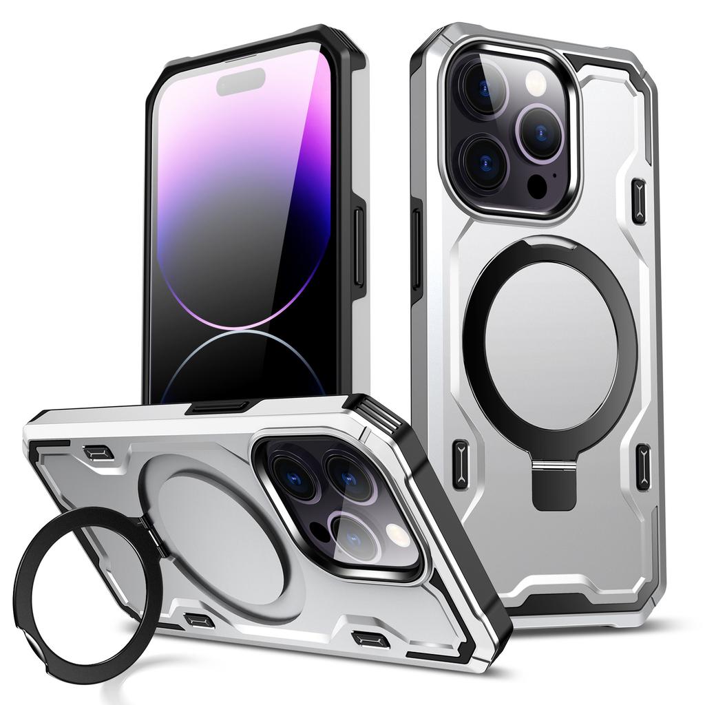 For Apple 15pro Mobile Phone Case for IPhone14 Strong Magnetic Stand Two-in-one Mobile Phone Protective Case