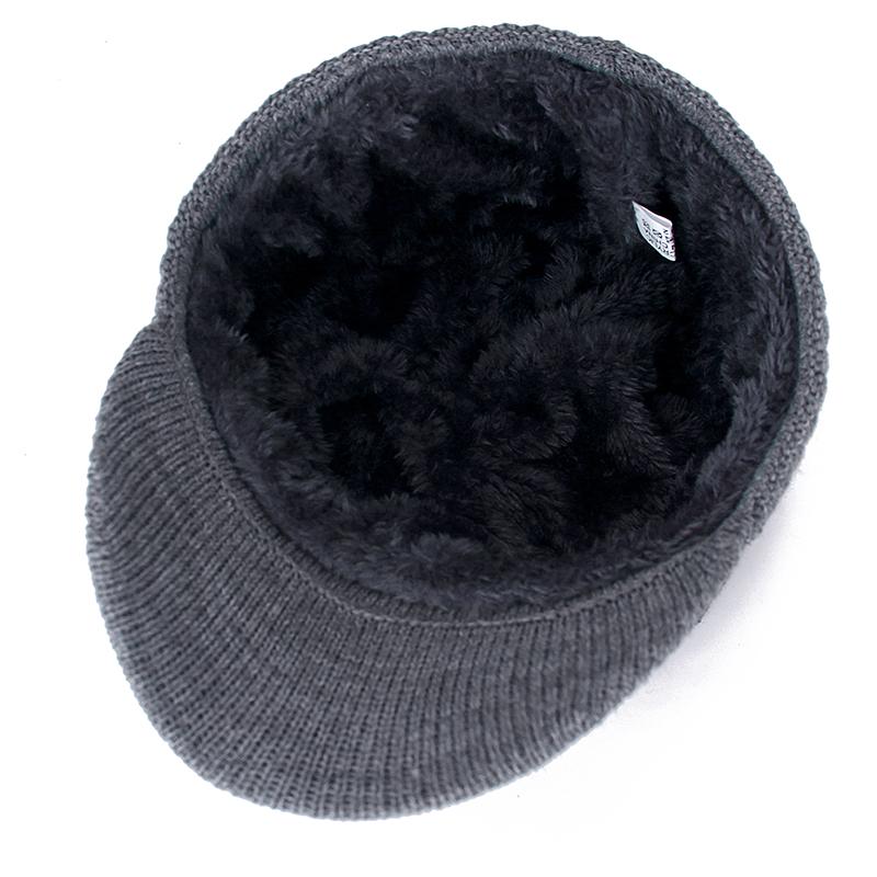 Fur-Lined Warm Winter Stylish Beanie Hat with Wool Brim for Men and Women