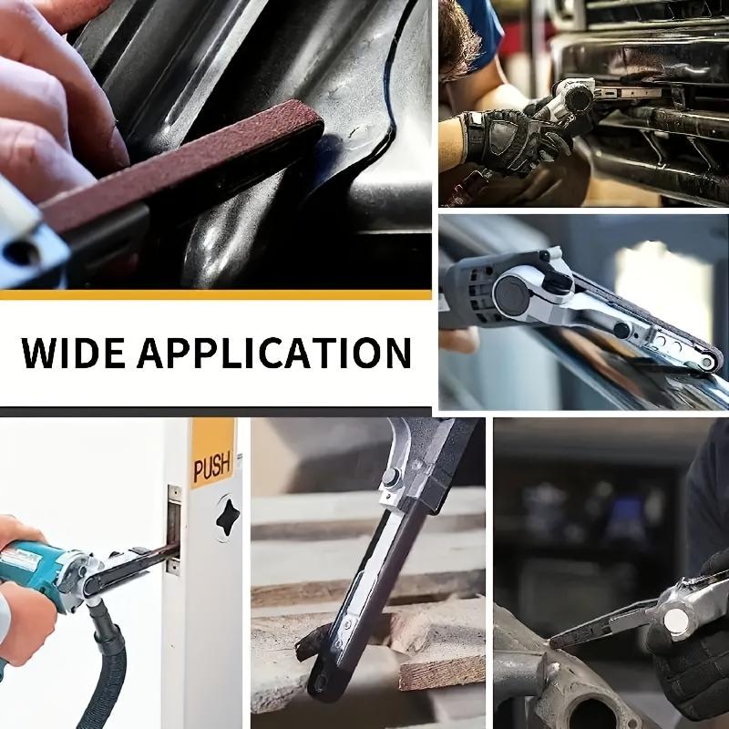 330x10 мм 10/11 шт. Шлифовальные ленты 10x330 мм 11 шт., зернистость 60-800, адаптер для шлифовальной машины из оксида алюминия, абразивные инструменты для полировальной машины