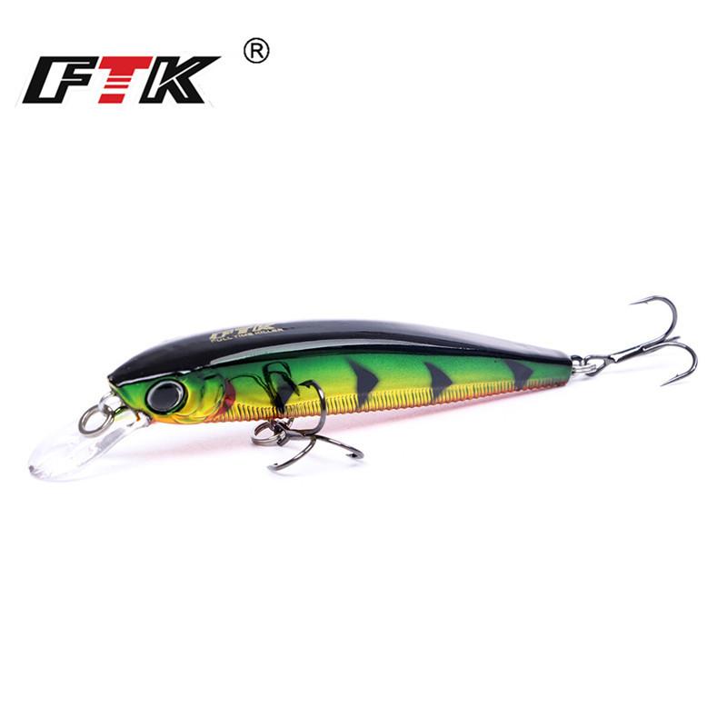 FTK Искусственная приманка для рыбалки Mino, жесткое крепление, гольян, 7 цветов на выбор, 9 см, 8 г, глубина 0-0,8 м, профессиональное качество, популярная модель