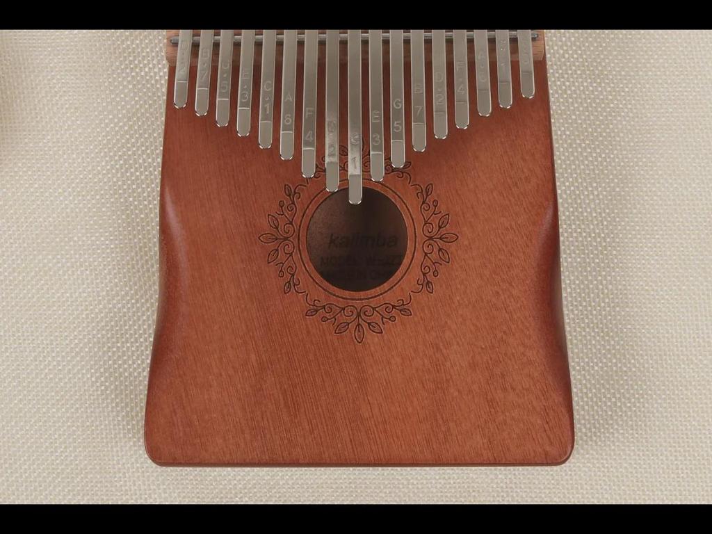 17-тоновое пианино из дерева окуме - Калимба с цветочным дизайном Butterfly Love