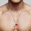 Hunter Girls Theme Heart-Shaped Pendant Necklace with Glass Cover—Exquisite Gift Jewelry