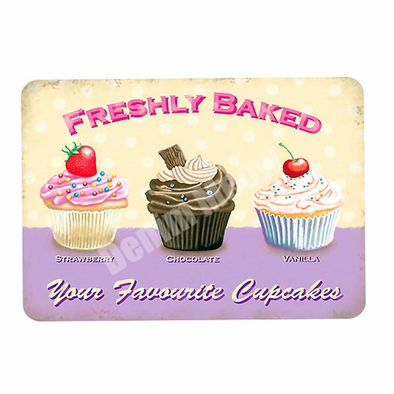КОФЕ табличка металлические жестяные вывески паб-бар пончики декоративная тарелка мороженое запеченная настенная живопись пирог торты винтажный домашний декор A293