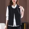 Модный женский короткий жилет Весна Осень Повседневная безрукавка Верхняя одежда Трендовый