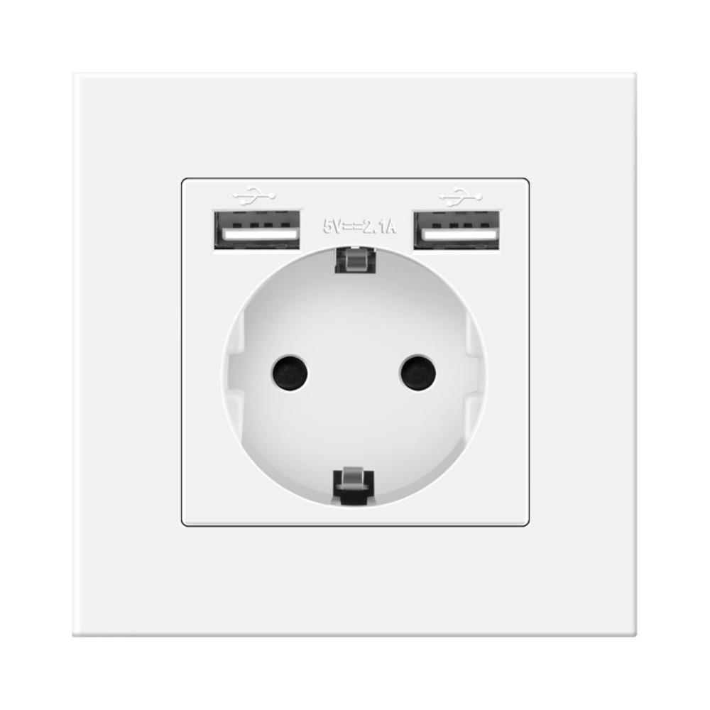 Быстрое зарядное устройство с европейской вилкой Пластиковая панель Порт для зарядки Доступен USB-разъем типа C Разъем питания