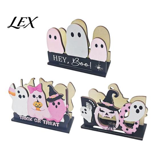 Spooky Home Dining Table Accessories Halloween Wooden Napkin Holder, Ghost Pumpkin Tabletop Decor for Kitchen Room, Stable Dispenser Paper Towel