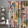 Bohemian Style Floral Shower Curtain, Bathroom Decorative Shower Curtain, Waterproof Shower Curtain with Hooks