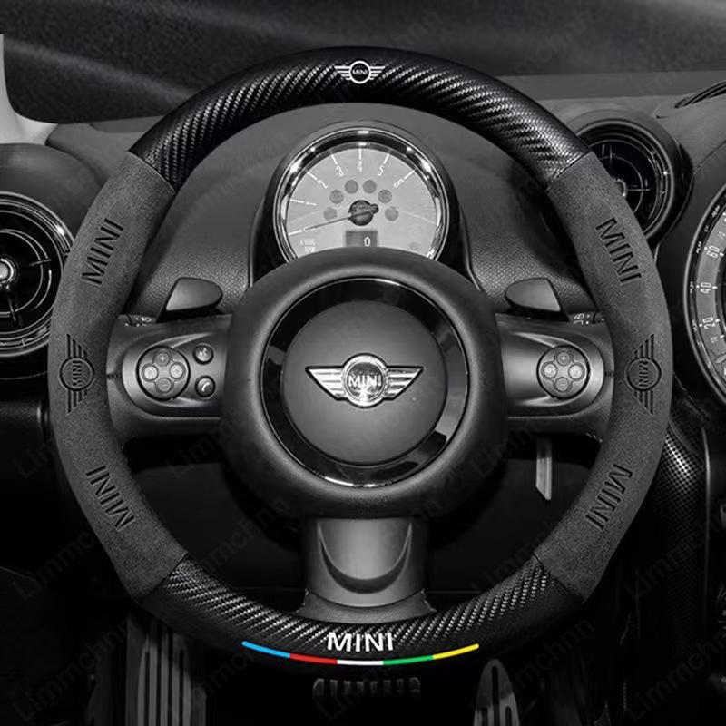 Чехол из замши на руль автомобиля Автостайлинг Интерьер Для Mini Cooper One JCW F54 F55 F56 F57 F60 R52 R53 R55 R56 R57 R61