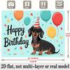 Dachshund Dog Birthday Banner, Puppy Photo Backdrop Wall Decor for Party