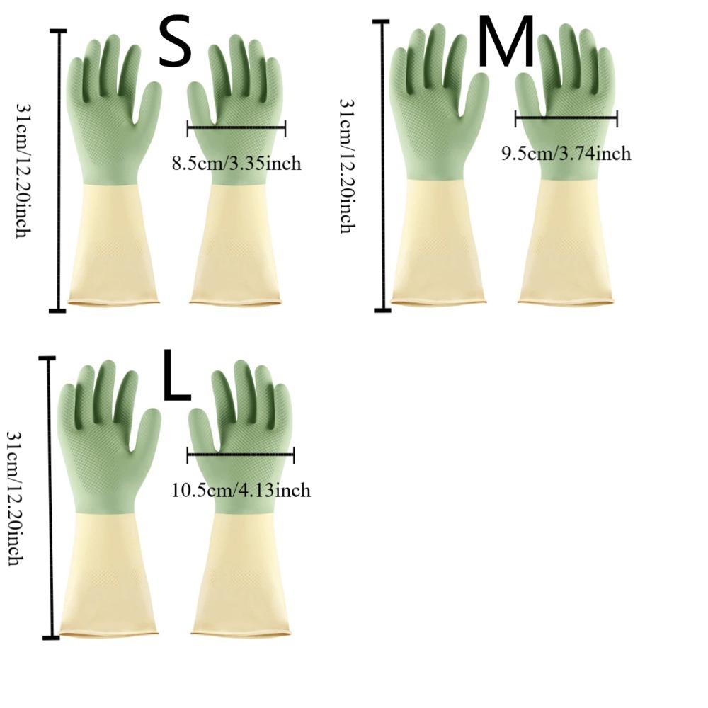 5Pairs Reusable Laundry Gloves Latex Dishwashing Gloves Durable Cleaning Gloves Kitchen