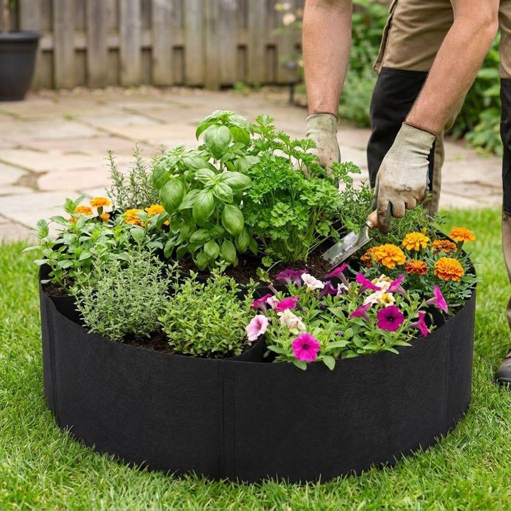 Circular Raised Garden Bed 7 Grids Divided Planter Planting Container  Indoor Outdoor Gardening