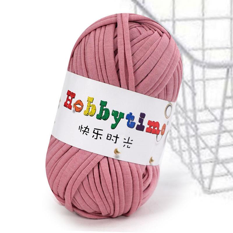 Crochet Knitting Tape Thick Cloth Fabric Strip Yarn 100%Polyester Craft For Hand Knitting Crochet Cushion Blanket Low Elasticity