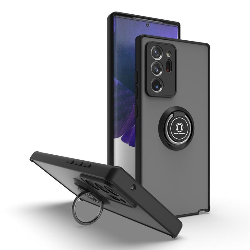 Ударопрочный чехол для телефона Samsung Galaxy S8 S9 S10 Note 8 9 10 23 PLUS LITE ULTRA S10E Модный матовый чехол-подставка с магнитным кольцом