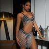 Fashion 2025 22 New Sexy Acrylic Gem Nightclub Chain Hollow Set 2