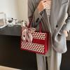 Свадебная сумка высококлассная свадебная сумка 2025 новая красная свадебная сумка модный зарубежный стиль тысяча птиц клетка портативная сумка-мессенджер