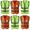 Waistcoat Washable Security Safety Stripes With Pockets High Visibility Safety Vest Reflective