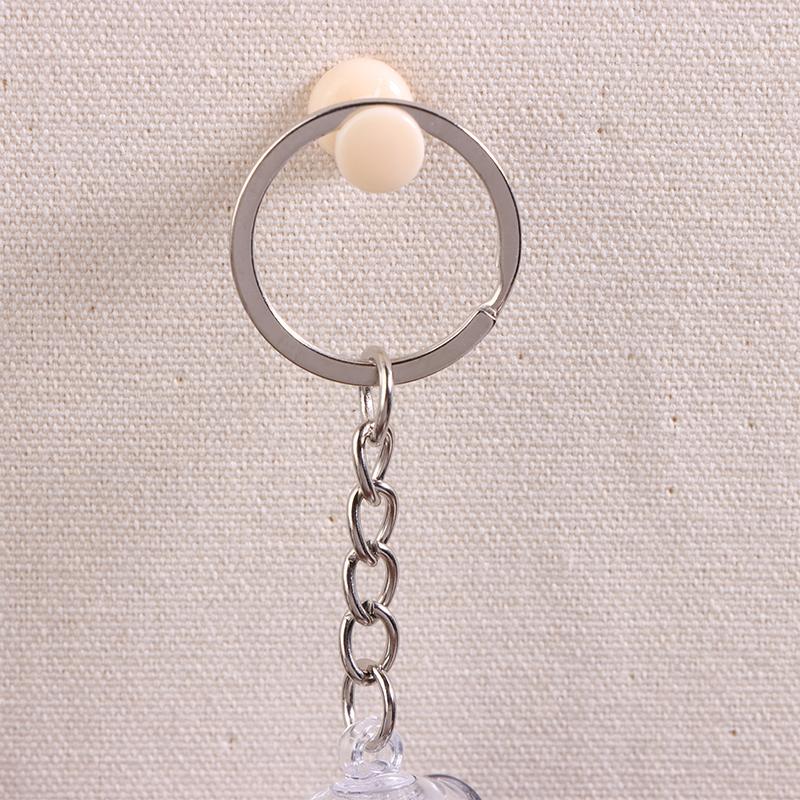 Cute Transparent Dog Hair Storage Cute Pendant Keychain Bag Pendant Couple Car Key Chains Jewelry Souvenir Collection Gift