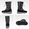 Женские зимние ботинки с узором «снежные хлопья» Теплые зимние ботинки с толстой подошвой и боковой цепочкой