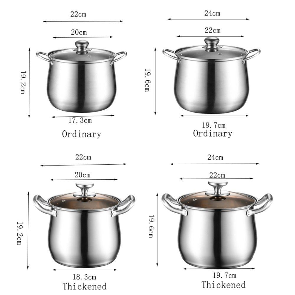 Кастрюля с противоожоговой ручкой, большая емкость для приготовления пищи, бытовая кастрюля для супа, отели