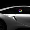 Easy Installation Dual Heart Shape Wireless Car LED Heart Light Suction Cup Solar Powered Soft Illumination Car Neon Light
